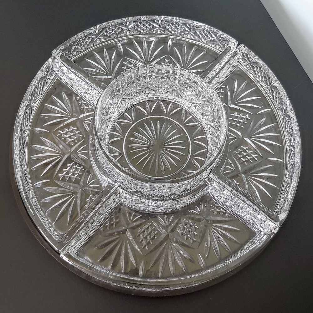 Godinger Dublin Crystal 5-section Lazy Susan